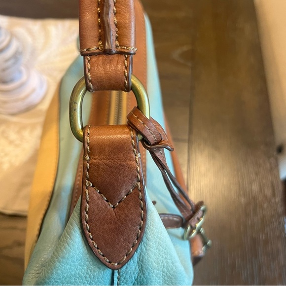 Fossil Leather and Suede Stylish Hobo Bag - Picture 10 of 12